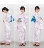 Kimono Hiroba Прекрасный набор юката с разными размерами и ретро- и современным белым с пастельным ю, детский, для девочек, 4 предмета, тканый, 130, 140, 150 см,
