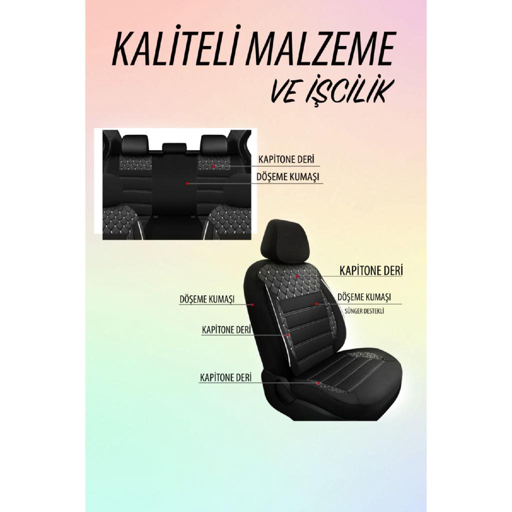 Sapphire White Colt Feather Car Seat Cover - Universal