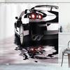 Race Car Shower Curtain Fabric Bathroom Sports Car Shower Curtains Cool Automobile Speed Racing Car Shower Curtain Waterproof