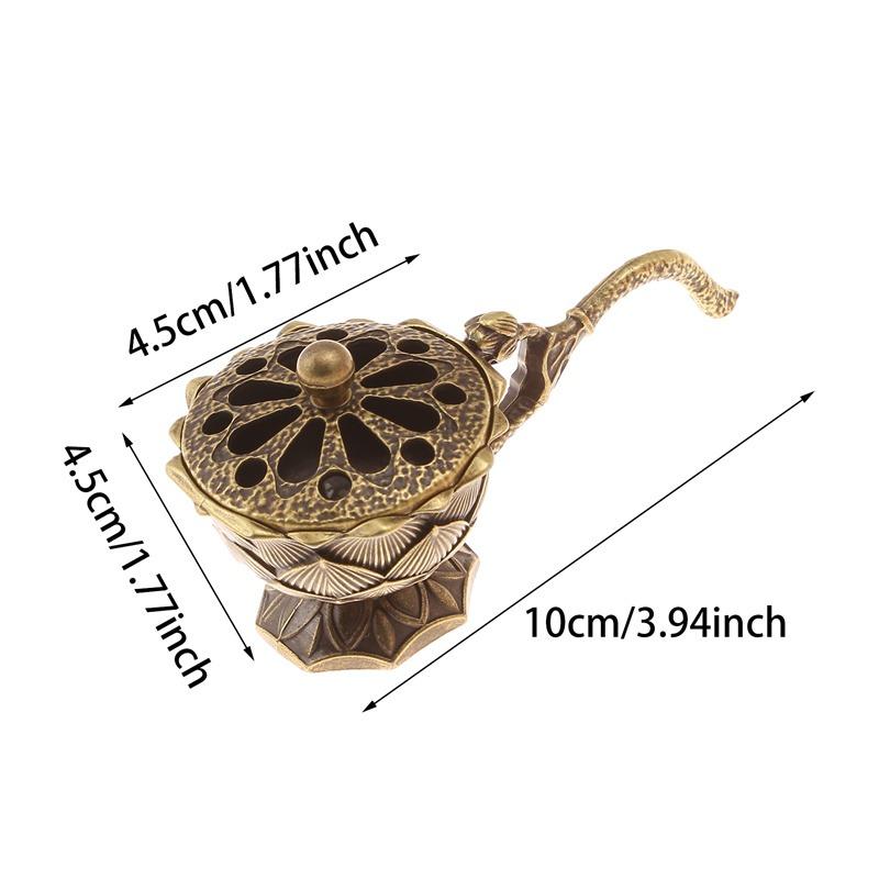 Classical Antique Three Legged Incense Burner Household Indoor Decorative Zen Sandalwood Carving Incense Burner High Quality