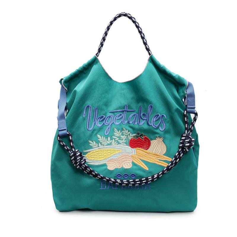 Exquisite and Versatile Embroidery Contrasting Color Large Capacity Women's Underarm Bag Korean Version of the New One-shoulder Crossbody Bag