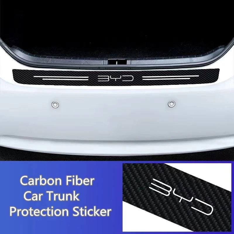3D Carbon Fiber Car Sticker Auto Door Sill Side DIY Paste Protector Strip For BYD F3 E6 Yuan Plus Atto F0 G3 I3 Ea1 Song Max