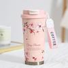 Lily of the Valley Double-Wall Thermos Cup with Straw - Student & Car Friendly