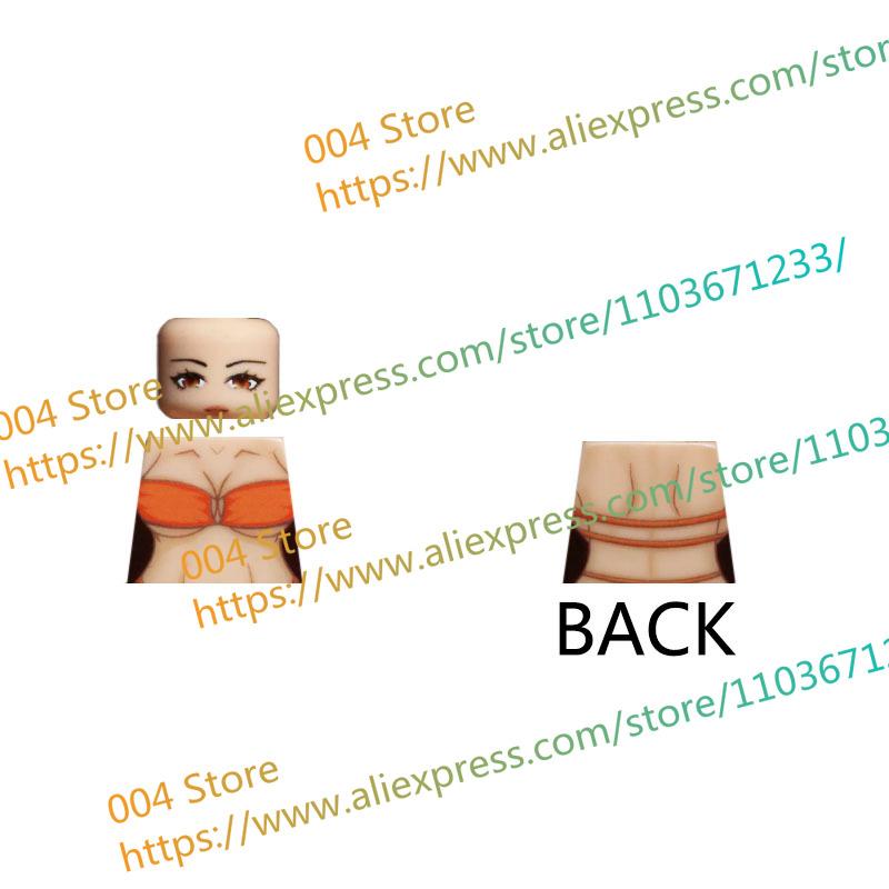 18+ Adult Building Block MOC Anime Action Figure Sexy Model Date Cartoon Swimwear Girl Hair Kit Ornament Toy Gift Collection F31
