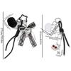 Y2K Exquisite Bow Cherry Pendant Keychain Black Woven Rope Knot Keyring Trendy Key Holder Bag Charm Handbag Pendant For Girls