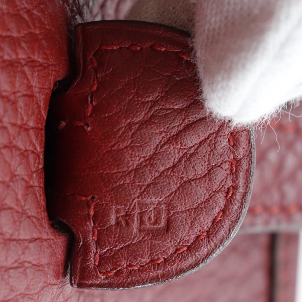 Hermes Evelyn 2 PM Schultertasche Rot/Silberne Hardware Taurillon Clemence Damen Gebraucht