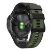 For Garmin Enduro/Tactix Delta/Tactix 7 Pro Pin Texture Silicone Watch Band 26mm Dual Colors Replacement Wrist Strap
