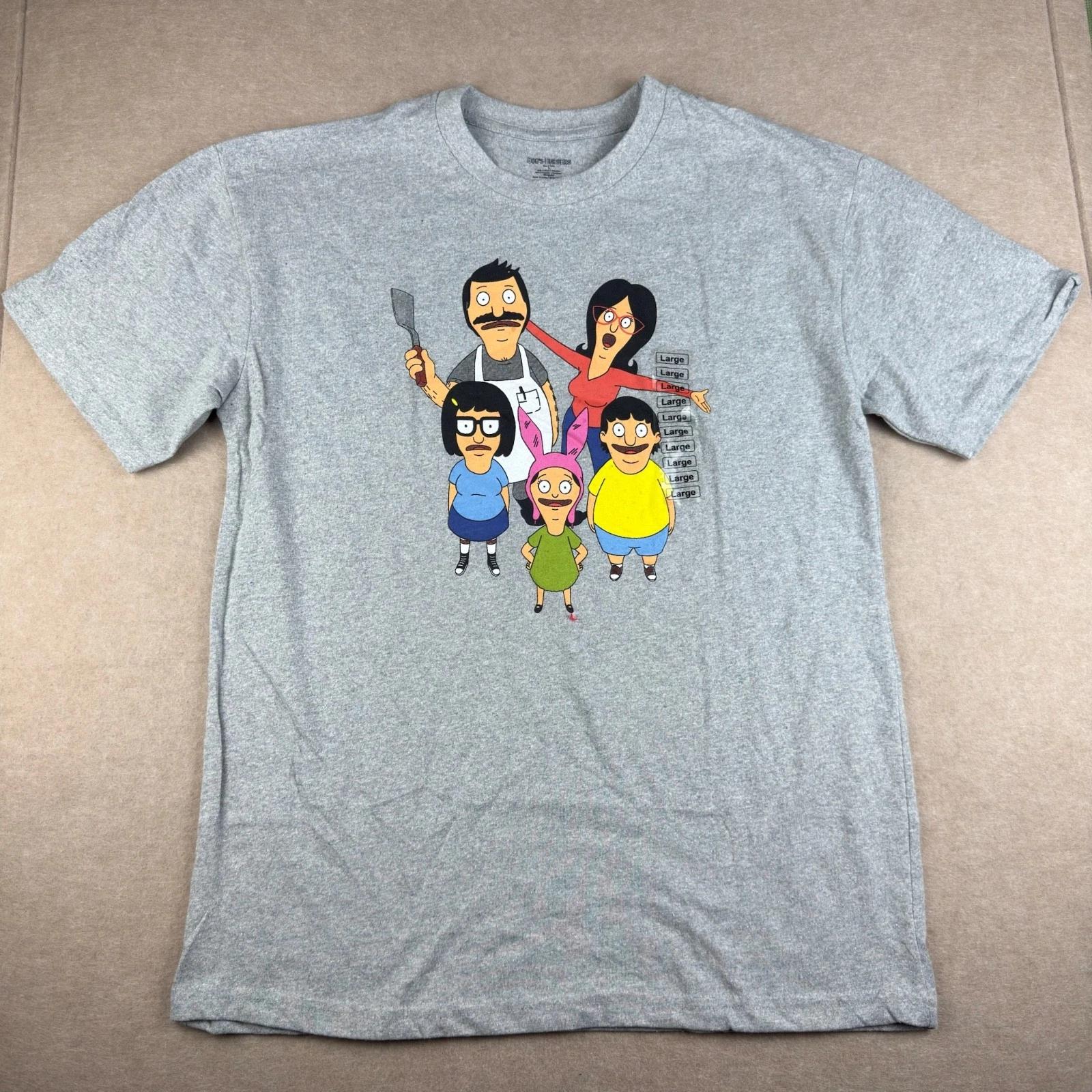 

Bob’s Burgers T-Shirt Unisex Large Gray Graphic Cartoon Family Tee 2XL