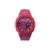 Casio Men Liquid Crystal,Analog Dual Display Series Red Watch GA-2100-1A1(Watch3--)