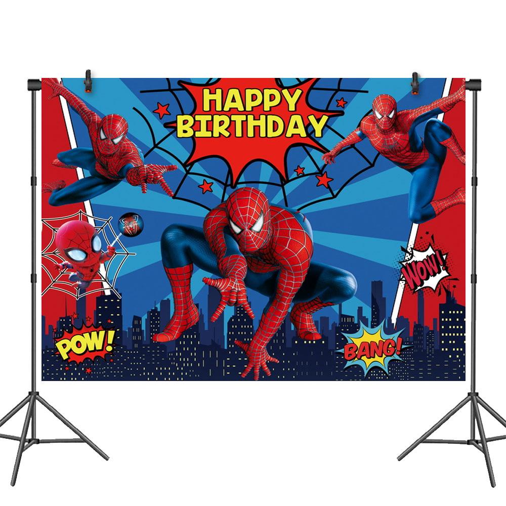 Spider-Man Birthday Party Supplies Disposable Tableware Paper Plate Paper Cup Paper Tissue Boy Decoration Cartoon Eco-Friendly Material