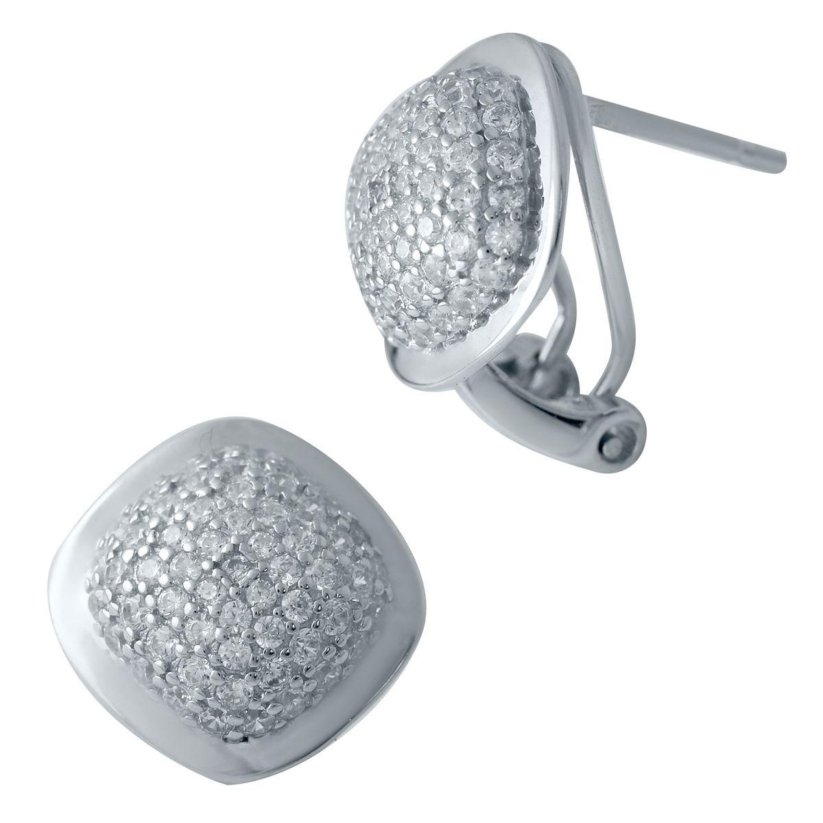 

Срібна каблучка з фіанітами (2038719) білий