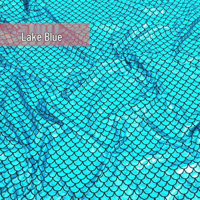 Laser Fish Scale Spandex Fabric for Mermaid Costumes and Stage Decorations