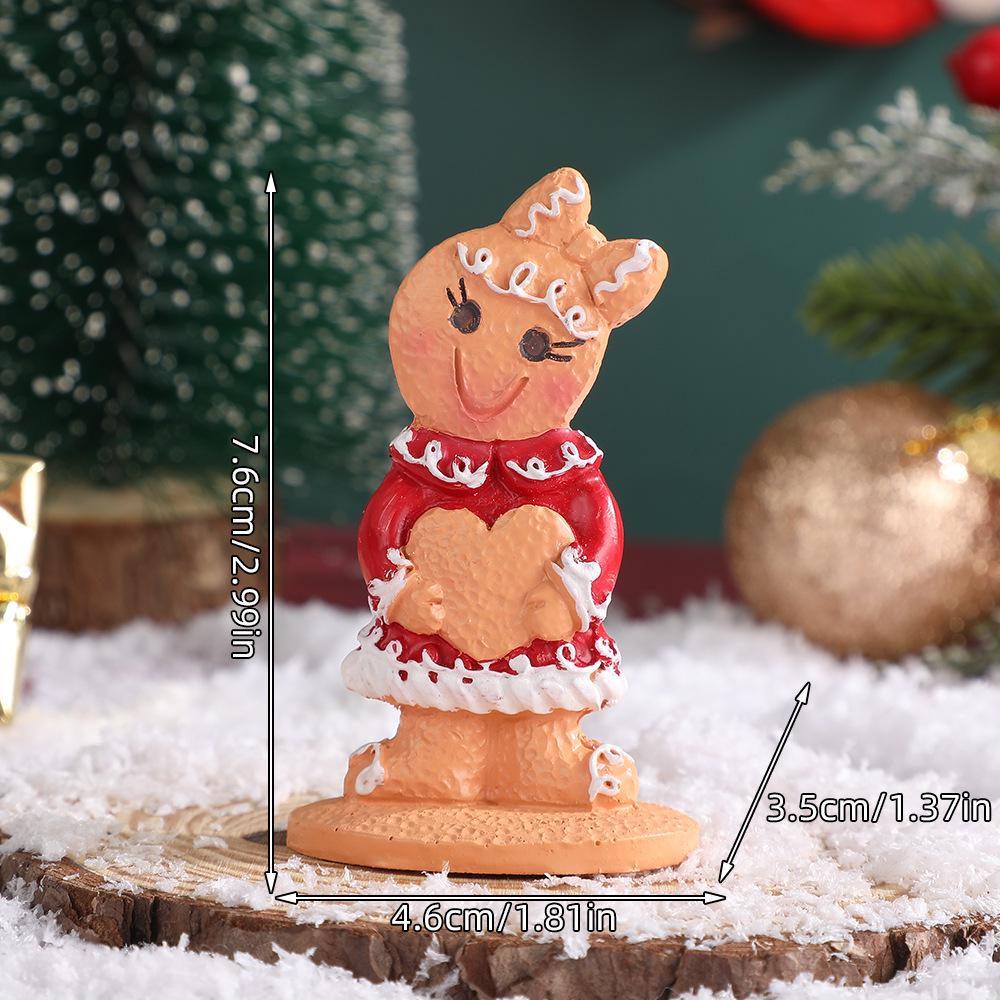 Cartoon Gingerbread Man Christmas Ornament: Holiday Window Decoration & Children's Gift
