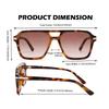 Retro 70s Square Pilot Sunglasses for Women Men Trendy Vintage Double Bridge Shades
