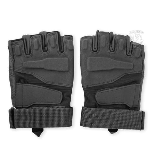 SHENKEL Half Finger Tactical Gloves, Black (glove-004bk)