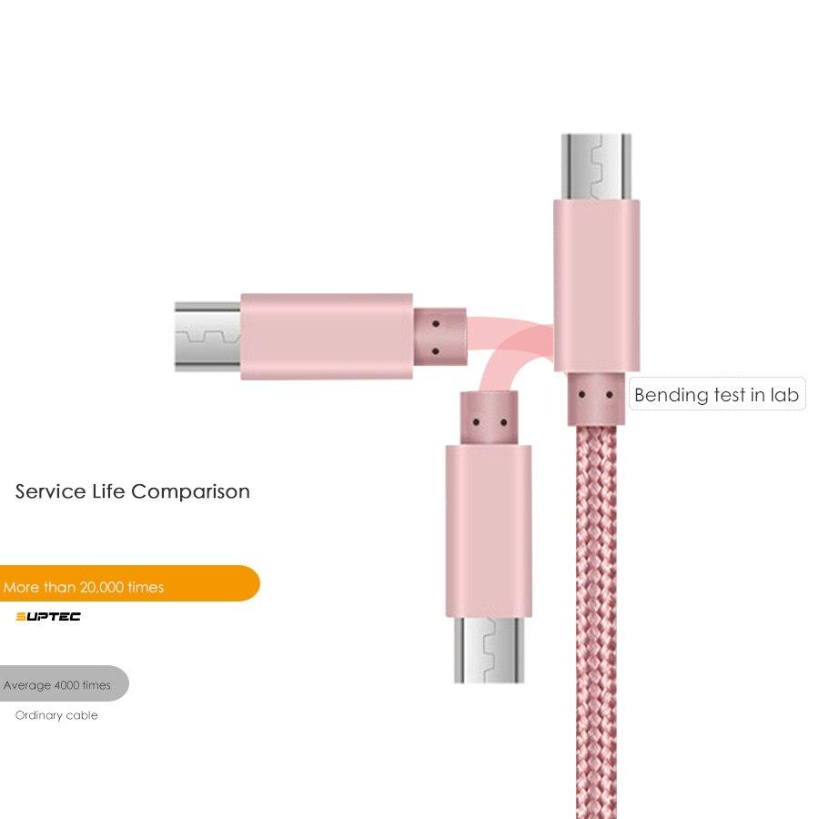 Micro-USB-kabel Nylon gevlochten data-snellader USB-kabel voor Samsung Xiaomi Redmi Huawei LG Microusb Android-telefoonkabels