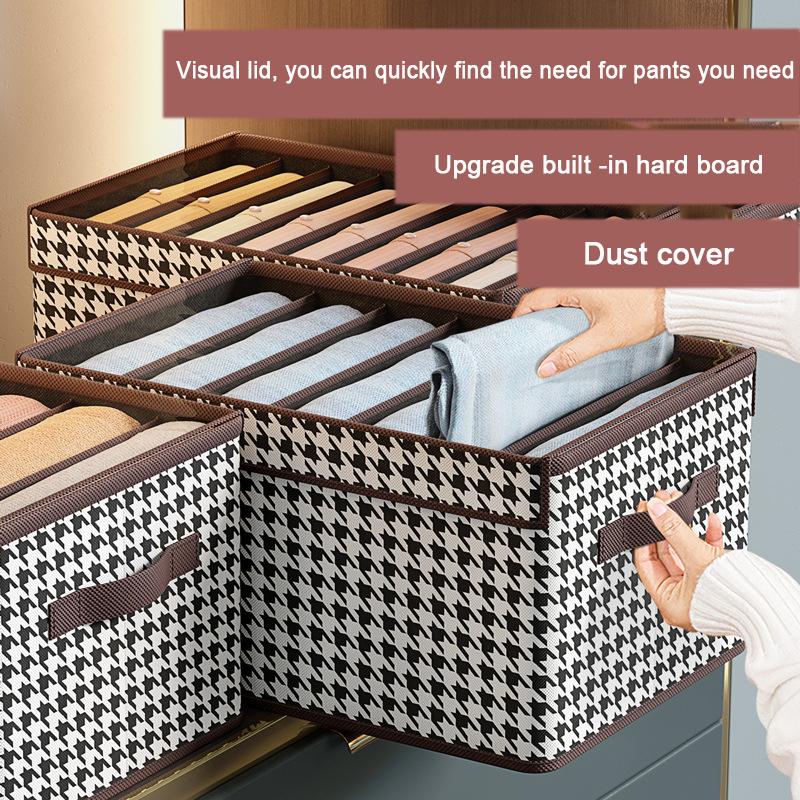 Aufbewahrungsbox für Kleidung, Hosen, Unterwäsche, Tidelle, separate Aufbewahrungsbox, faltbar, staubdicht, für Schlafzimmer, Kleiderschrank, Aufbewahrungstasche