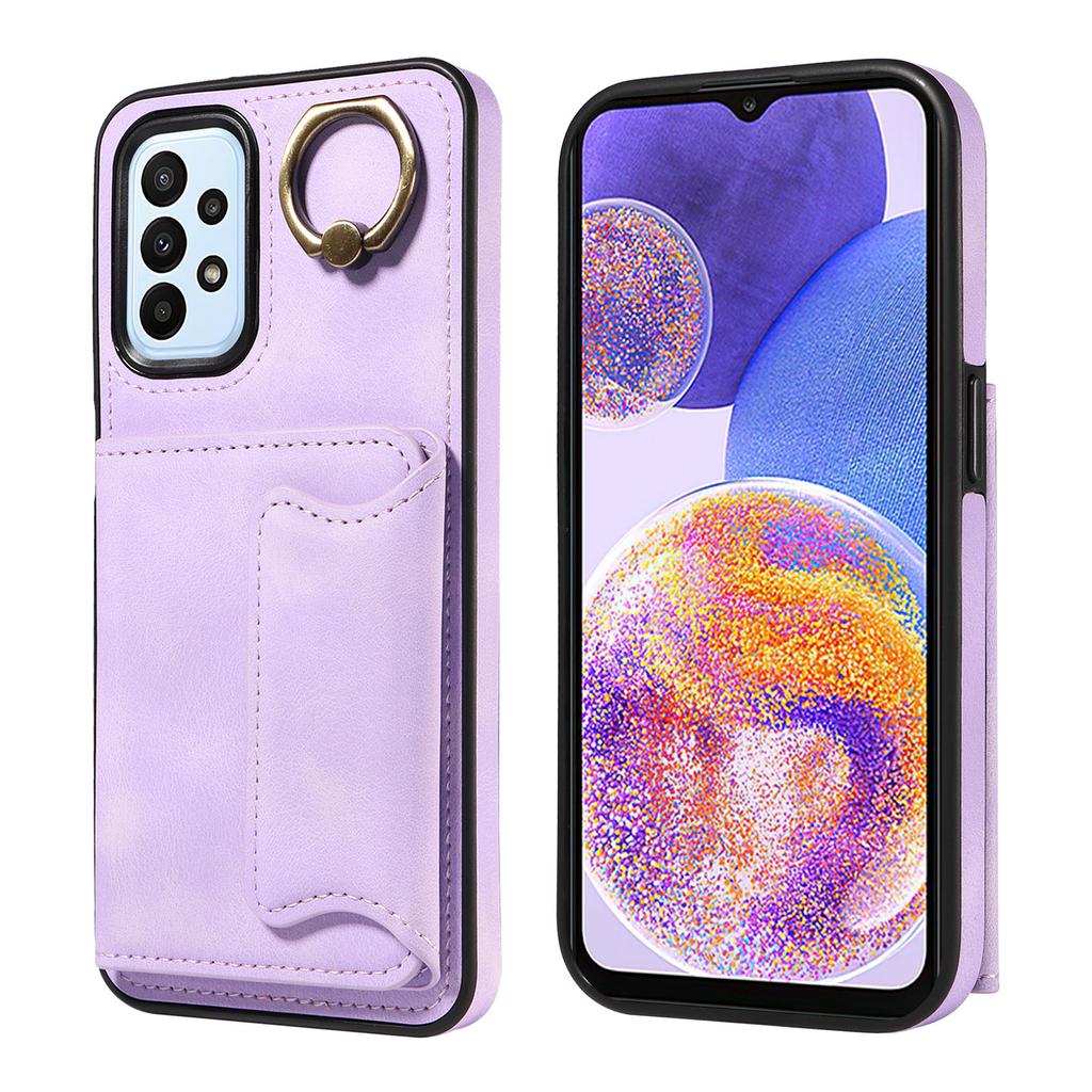 For Samsung Galaxy A23 (4G),Samsung Galaxy A23 5G Ring Bracket Card Holder Slots Cover Phone Case