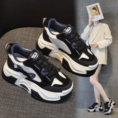 2024new Cat's Ear Sneakers Women Thick Bottom Elevated Increase Flat Bottom Color Matching Casual Womens Shoes Autumntime