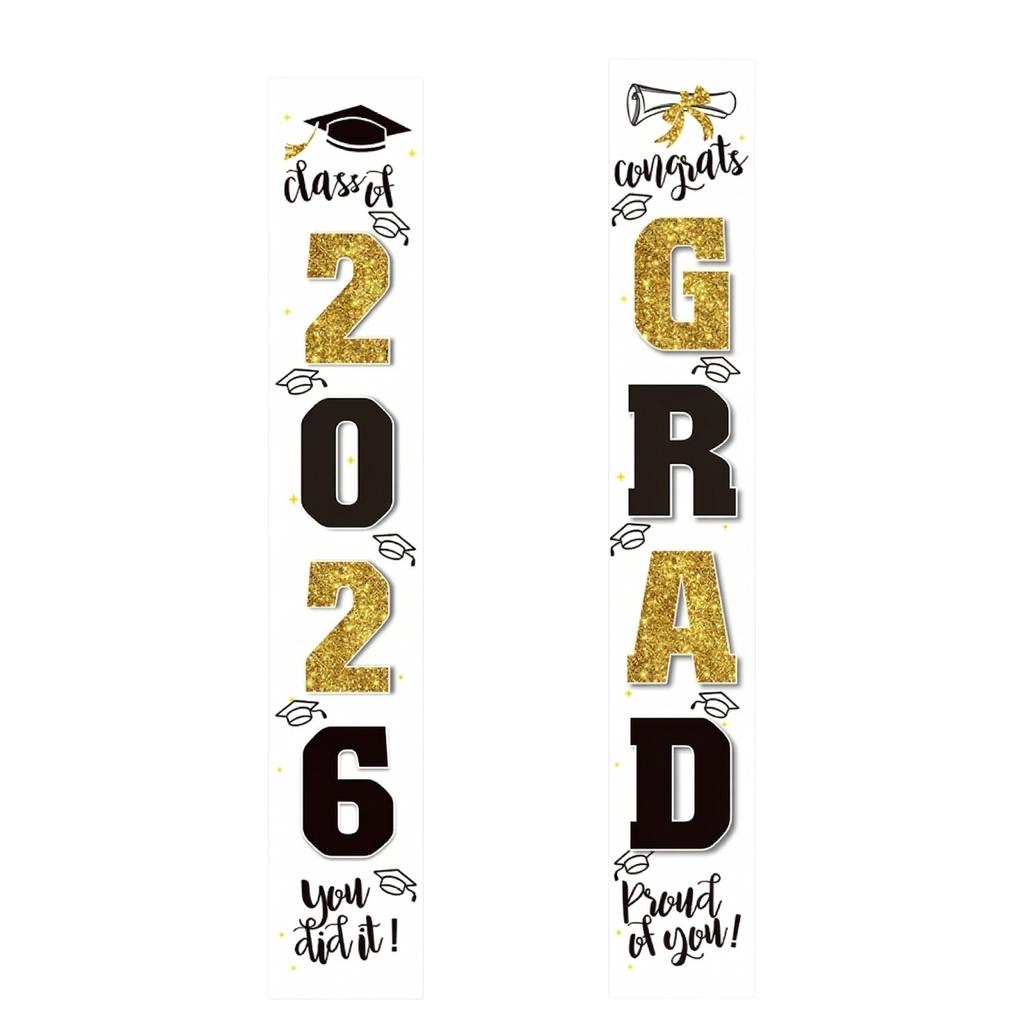 Graduation Class Decoration Door Flag Hanging Flag Graduation Party Decoration Supplies
