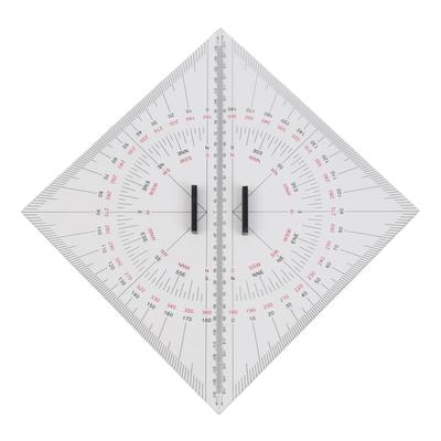 2pcs 30cm Marine Chart Plotting Triangle Ruler Protractor Hand-drawn Triangle Board Navigation Drafting Marine Accessories