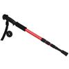 Outdoor Aluminium Alloy 4-Sections Suspension Straight Handle   Pole Walking Stick Alpenstock for Climbing Camping