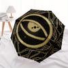 Elegant Gold & Black Eye Pattern Coaster Set of 4Umbrella, Portable 3-Fold Umbrella for Men & Women,Christmas Gift ES113