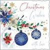 Out of the blue Elegance Square Christmas Card (Pack of 12)