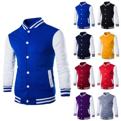 Chaqueta de béisbol con cuello alto para hombre, estilo casual, estilo europeo