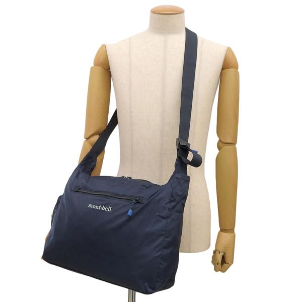 Montbell Men's and Women's Nylon Pocketable Light Shoulder Bag, Size M (1123970) (Navy (NV))