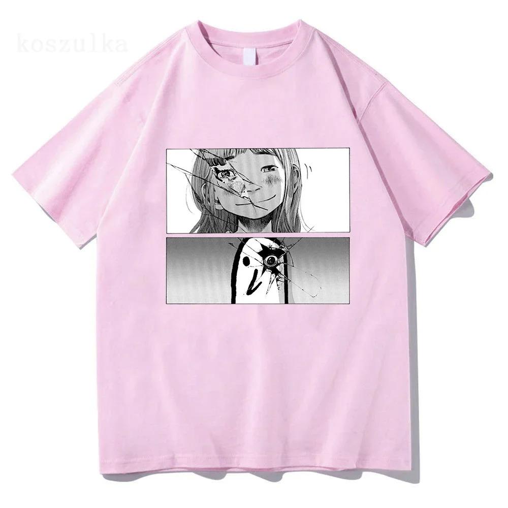 Oyasumi Punpun (Goodnight Punpun) Bird Silhouette & Eye Motif Vintage Washed Oversized Black T-Shirt | Inio Asano Seinen Manga Existential Dread