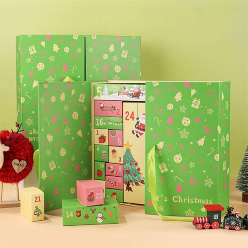 Befüllbarer Weihnachts-Adventskalender, süßer, wiederverwendbarer, leerer Adventskalender, kreativer Adventskalender, leere Geschenkboxen für Weihnachtsgeschenke