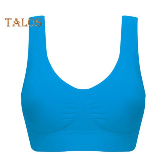 Seamless Sports Bras for Women Large Size Wireless Brassiere Tank Top with Removable Pads Stretchy Yoga Bra