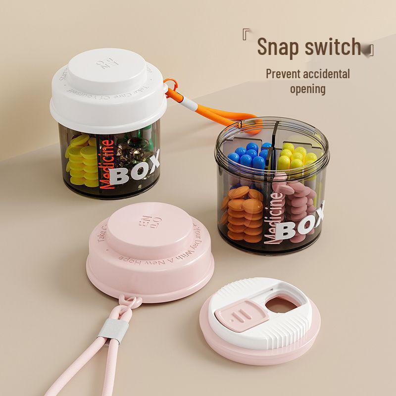 Portable 7-Day Pill Dispenser: Compact, Sealed Medicine Organizer for Three Daily Doses