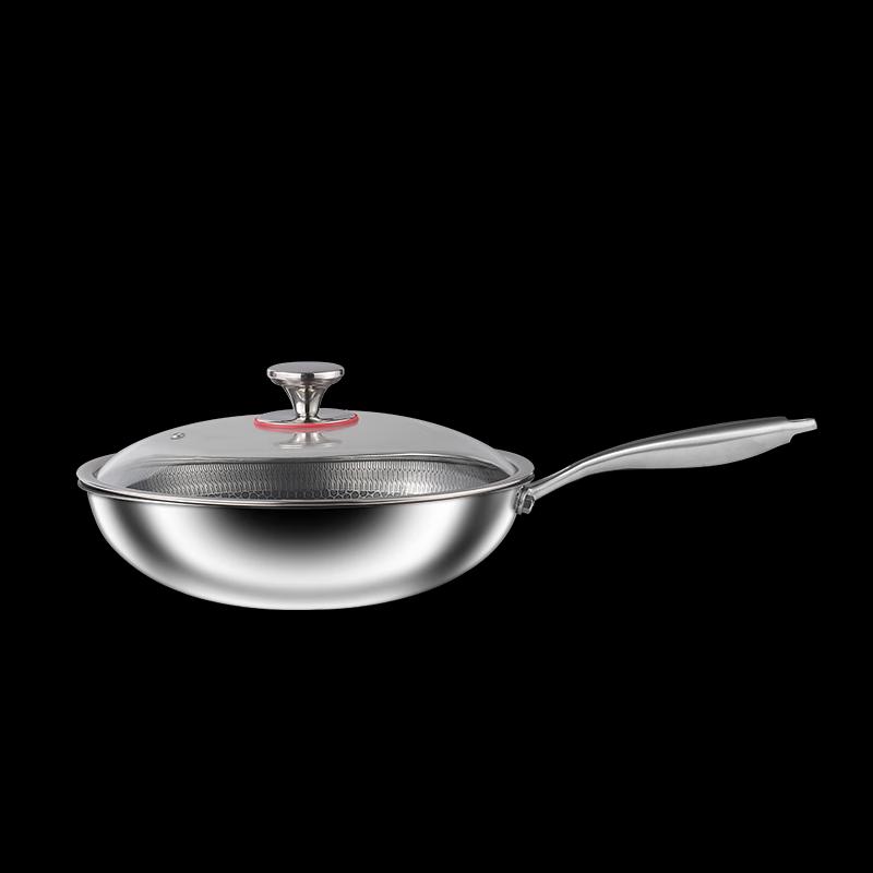 SPSR 304 Stainless Steel Honeycomb Non-Stick Wok