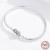 Original Eternal Heart S925 Sterling Silber Valentinstag Serie DIY Basic Chain Damen Silberarmband