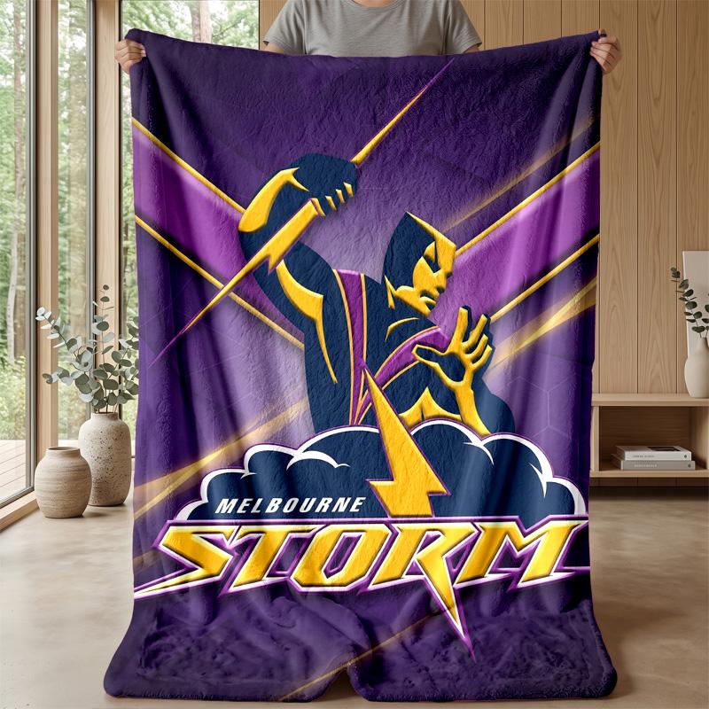 Coperta in Flanella Pile Melbourne Storm Coperta Calda e Accogliente per Divano Letto Viaggio Uso in Tutte le Stagioni