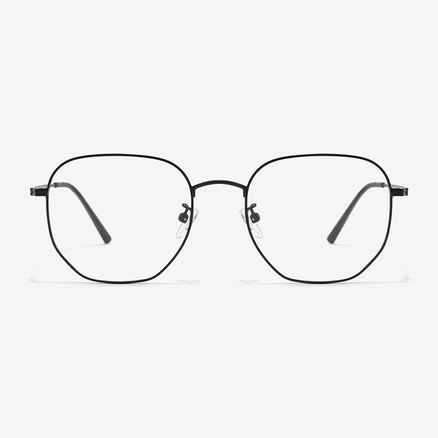 Seutailwokeu Matte Black & Silver Metal Style16 M Mbk/Sv 54Mm Stylework Eyeglass Frames