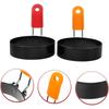 Circular Fryer Stainless Steel Non stick Circular Mold Cooking Egg Mold Folding Handle Kitchen Small Tool