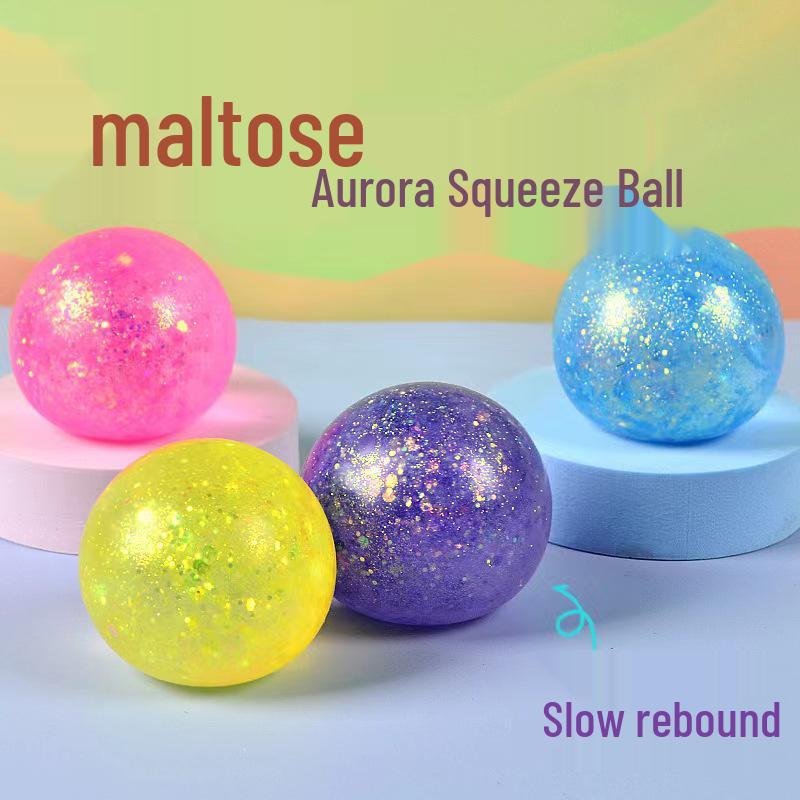 Aurora Pearlescent Slow-Rebound Stress Relief Squeeze Ball