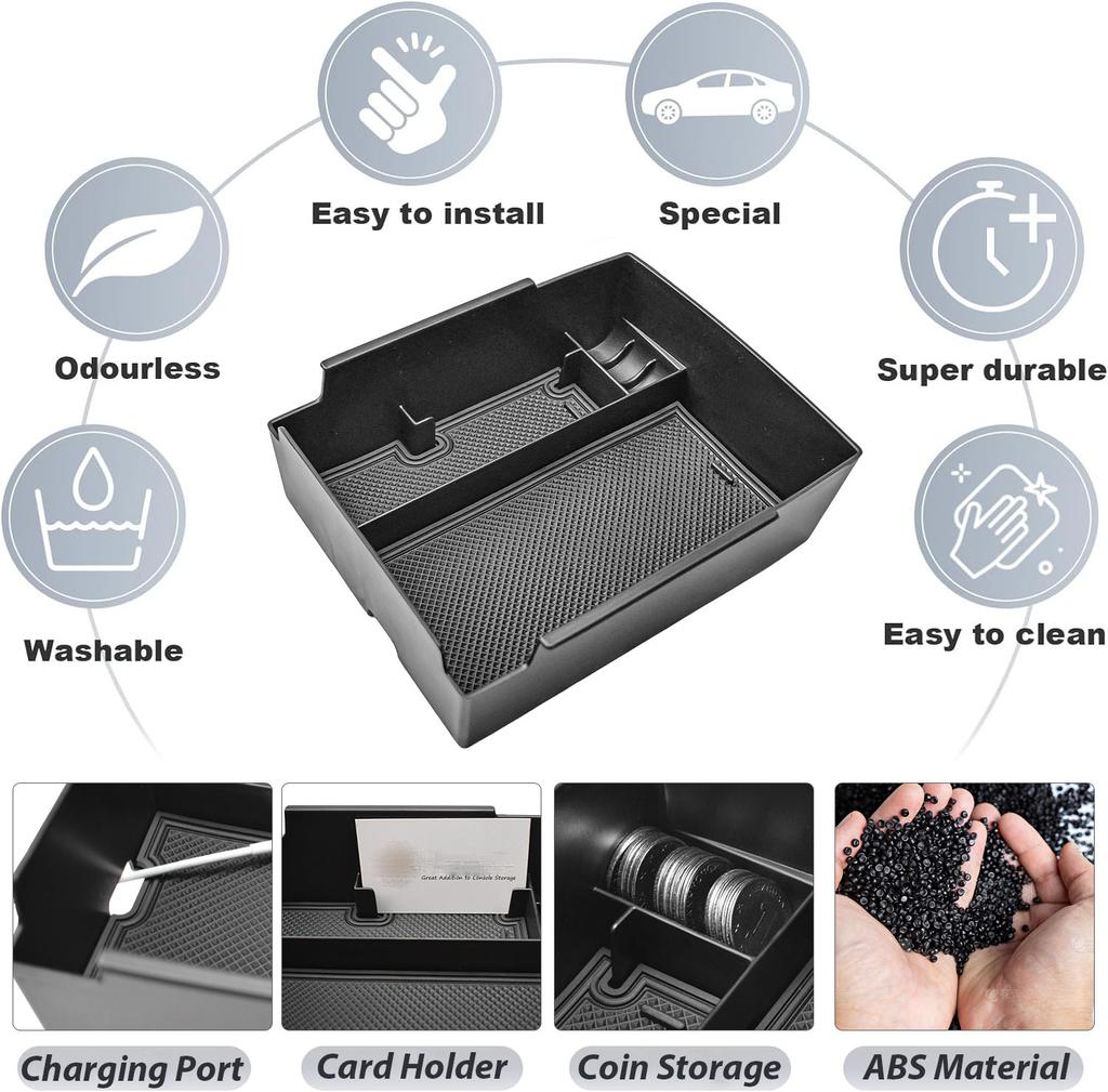 Center Console Storage Box Tray For Kia K4 2025 Armrest Storage Organizer Middle Center Console Interior Secondary Accessories