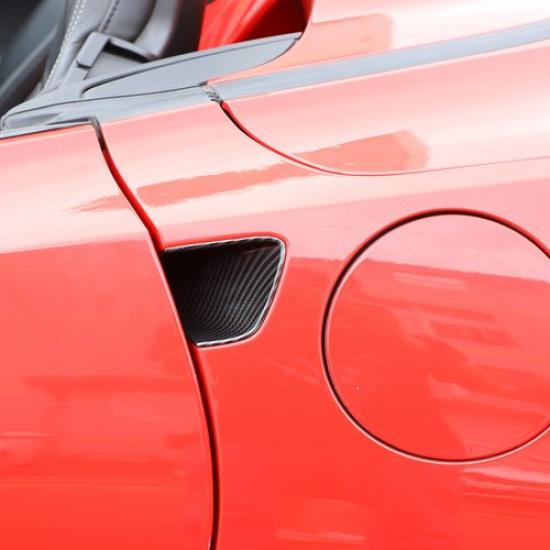 2pcs Carbon Fiber ABS Trim Body Door Handle Bowl Cover For 2014-2019 Corvette C7