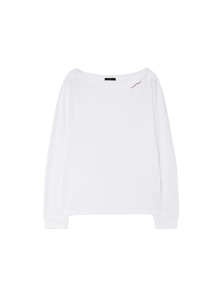 Baniswimeonteu [Tube Top Set] One Shoulder Tee_Ivory