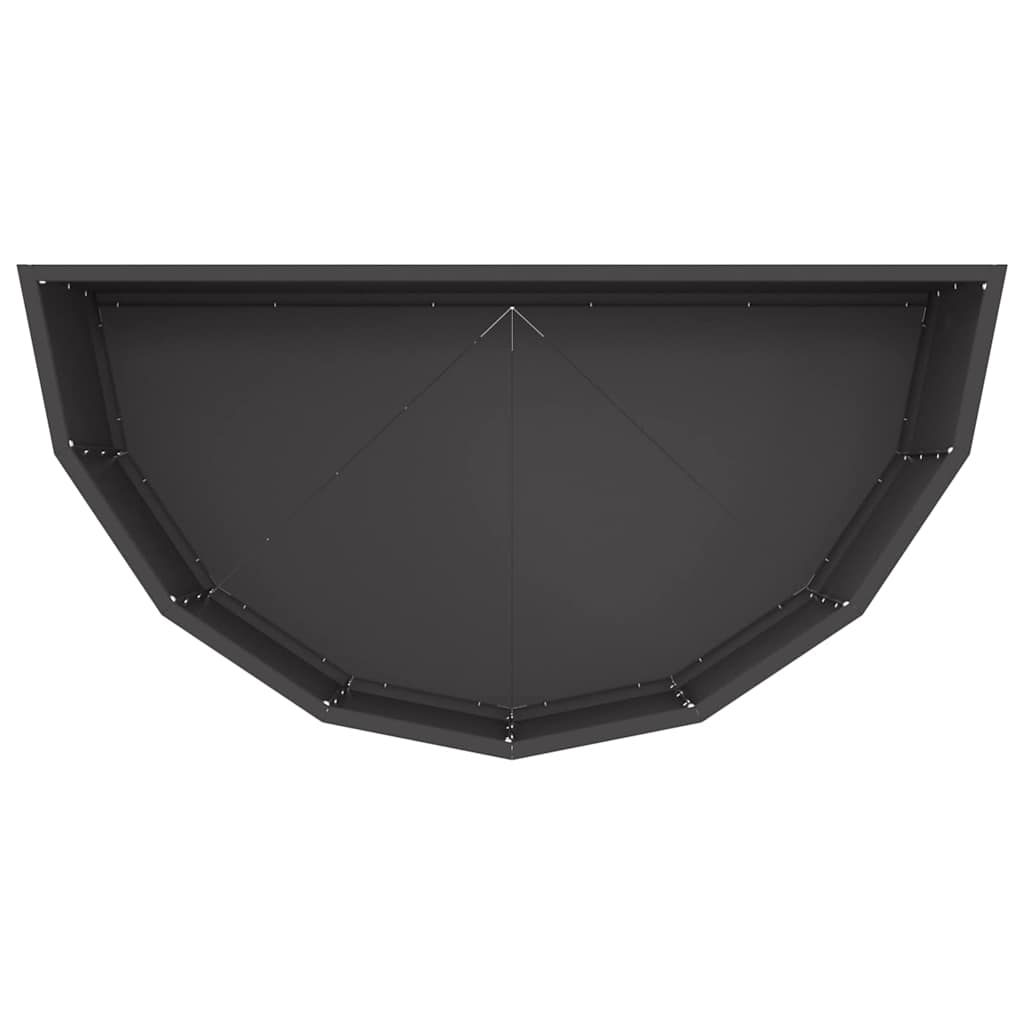 Planter Black 90 X 45 X 35 Cm Steel