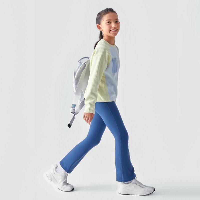 Girls' Fleece-Lined Micro-Flare Yoga Pants - 2024 Autumn/Winter Collection