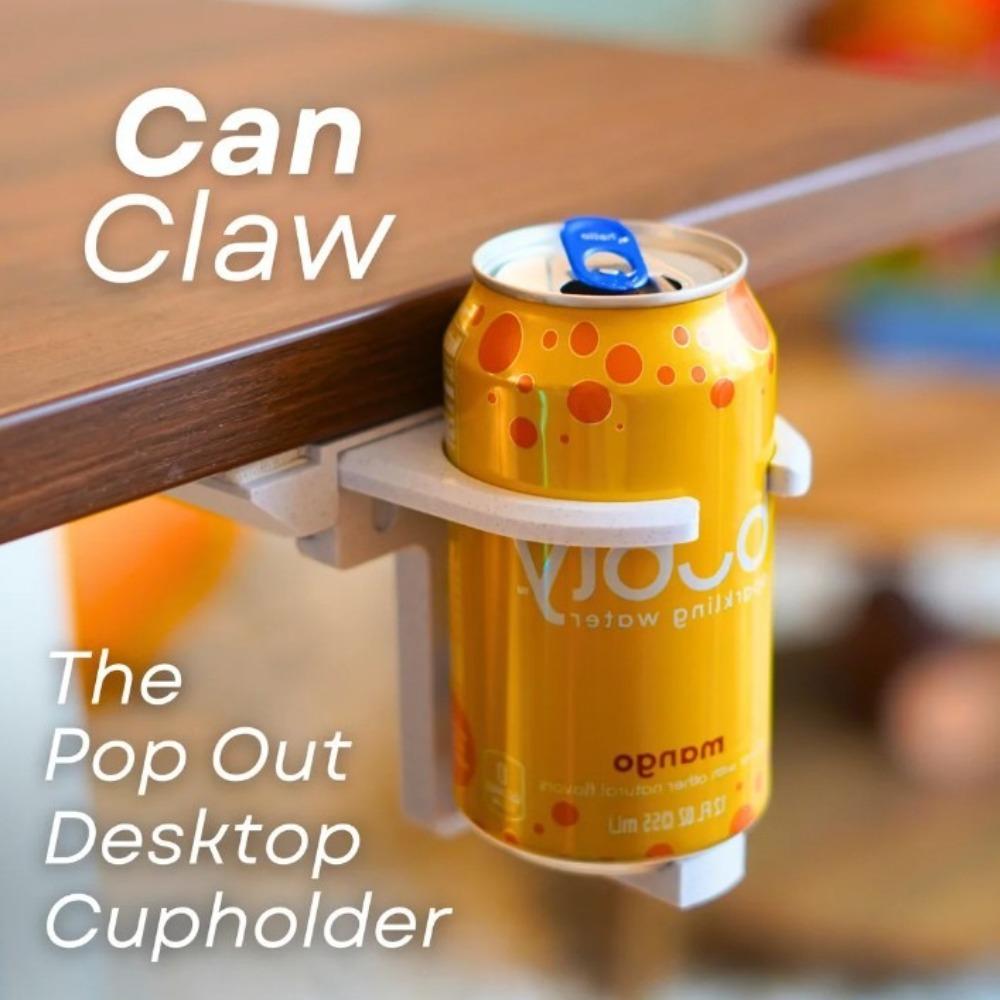 New Fold Out Desk Cup Holder Claw Multi-function Stackable Under-Table Cup Rack Retractable Drink Holder