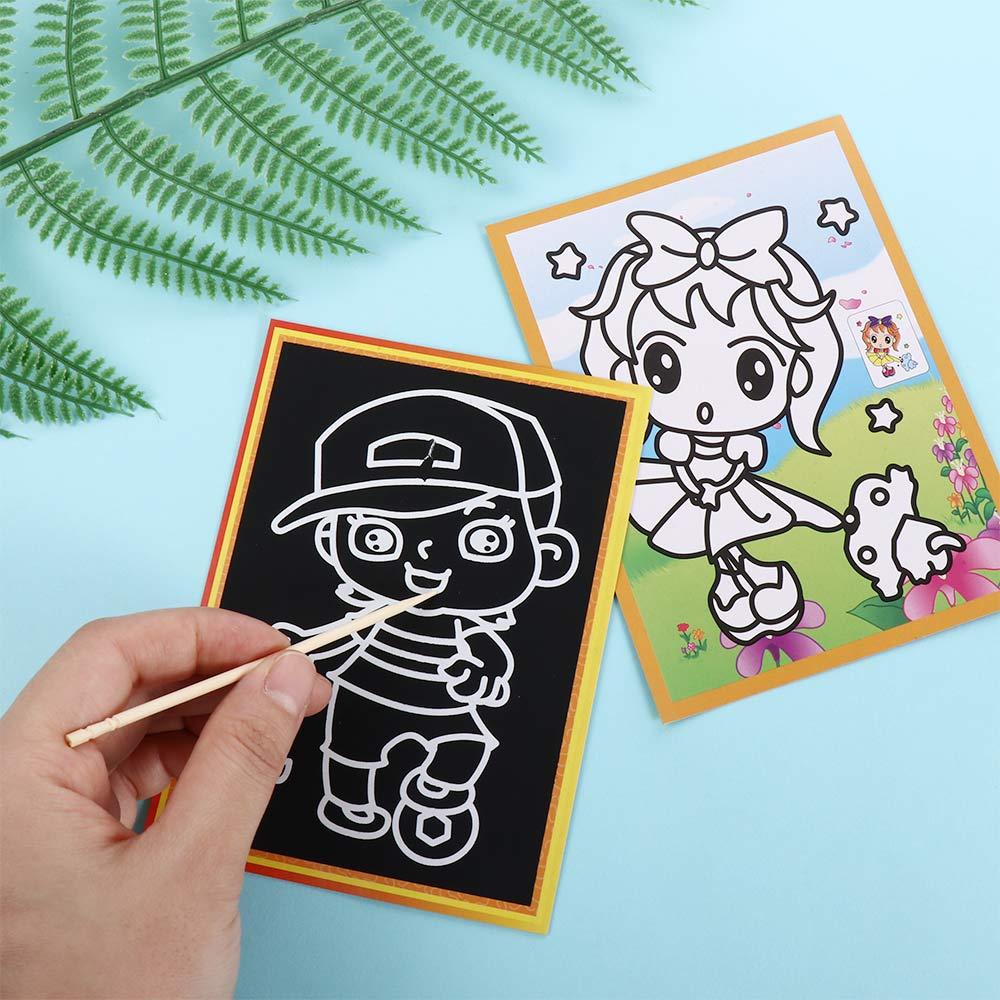 Toy Art Child Painting Drawing Board Magic Scratch Colored Scratch Paper Magic Doodle Board