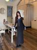 2025 Autumn Women's French Knit V-Neck Fishtail Dress - Stylish, Hip-Hugging Miu-Inspired Long Outfit