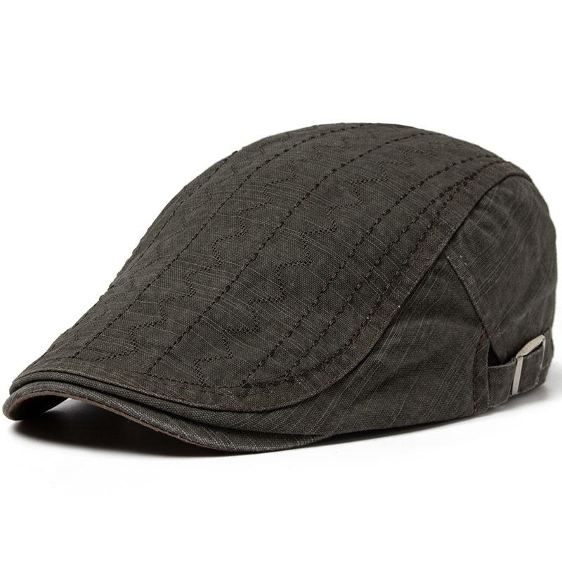 Spring, Summer and Autumn Beret Men's Casual Cotton Shade Cap Men's Forward Hat