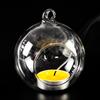 Clear Hanging Decorative Ball With Glass Tealight Candle Holder for Christmas Decoration